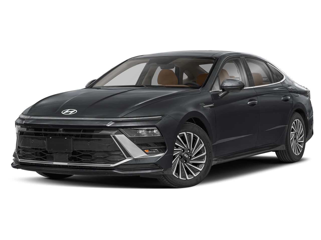 2025 Hyundai Sonata Hybrid Limited FWD in Abyss Black — front three-quarter view