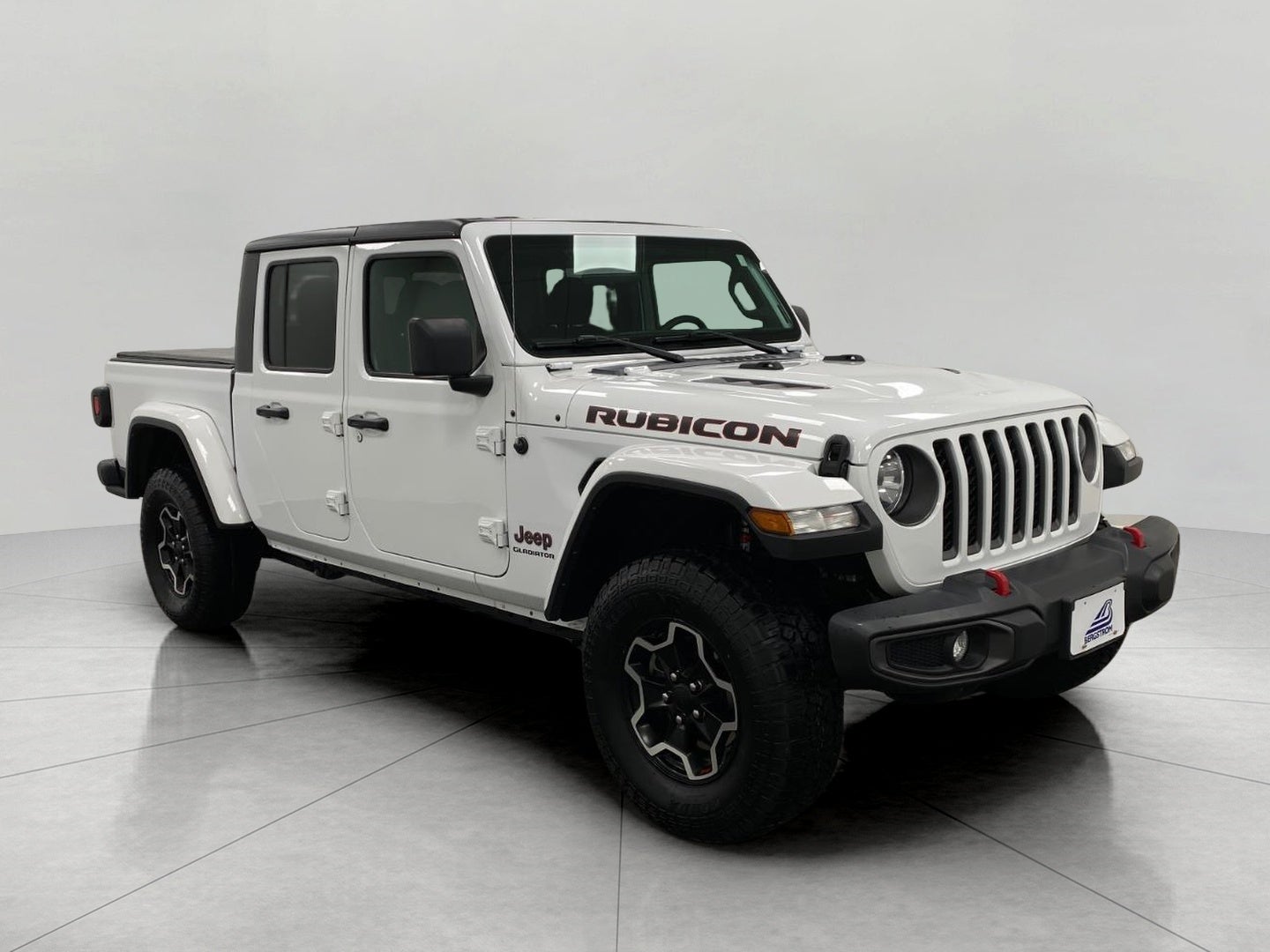2021 Jeep Gladiator Rubicon 4x4 in Bright White Clearcoat — front three-quarter view