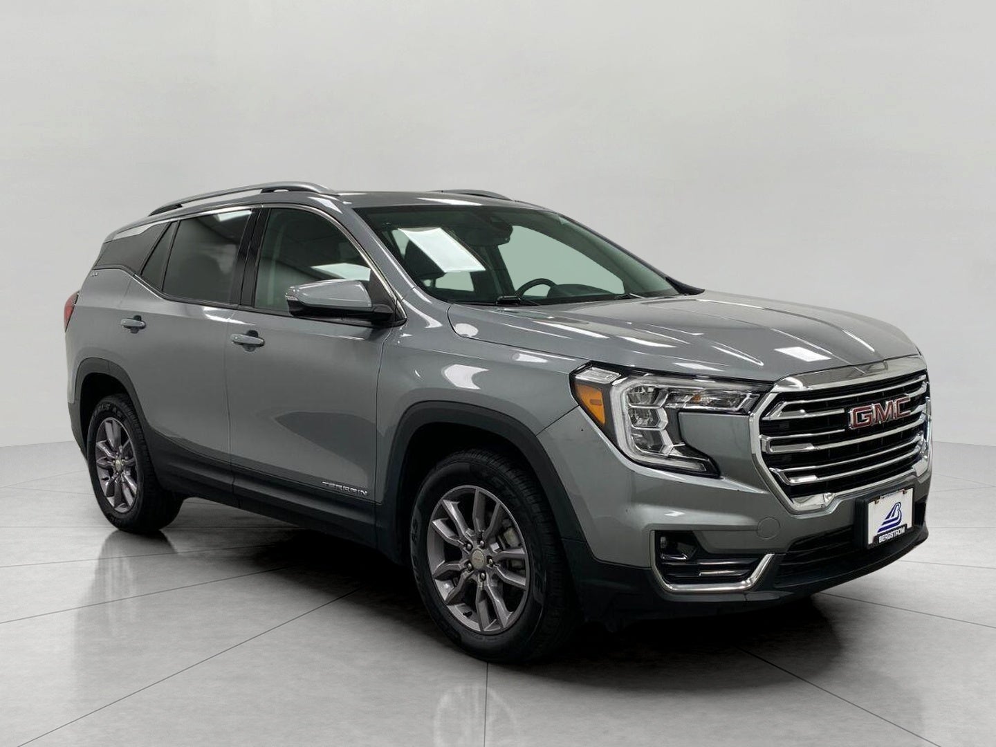 2023 GMC Terrain AWD 4dr SLT in Sterling Metallic — front three-quarter view