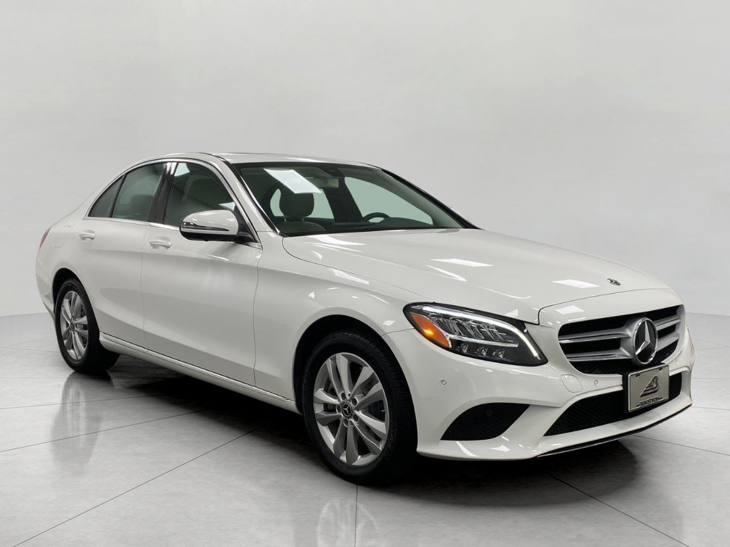 2019 Mercedes-Benz C-Class C 300 4MATIC Sedan in Polar White — front three-quarter view